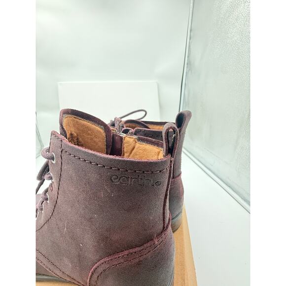 Earth® Dark 600 Red Leather Boots Women's size 10M Janel-QV - Picture 9 of 15